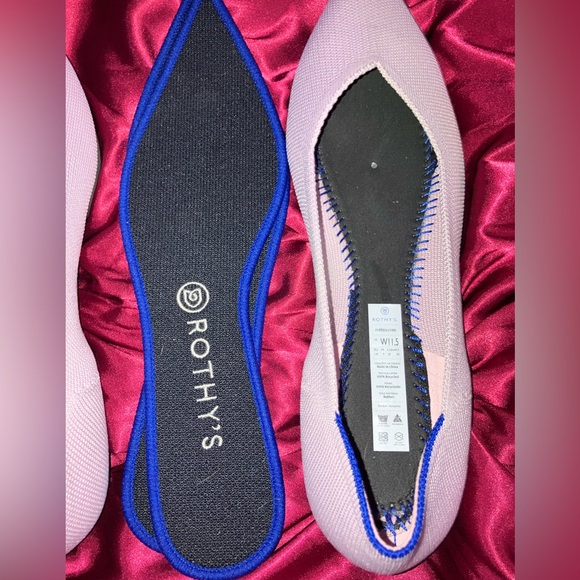 Rothy’s The Point flat light pink 11.5 EUC sustainable shoes clean insoles - Picture 5 of 6
